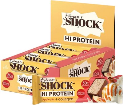 Набор протеиновых батончиков FitnesShock Яблоко-корица - фото