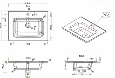 Тумба с умывальником BelBagno Etna-600-2C-SO-RN-P + BB600ETL