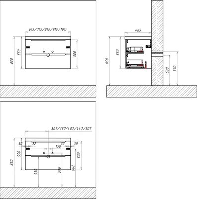 Тумба с умывальником BelBagno Etna-700-2C-SO-RW-P + BB700ETL