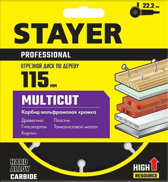 Отрезной диск Stayer MultiCut / 36860-115