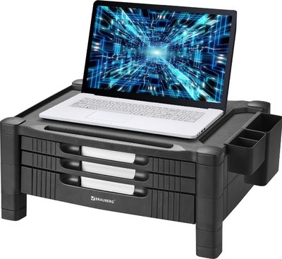 Подставка для ноутбука Brauberg 3 ящика / 513791