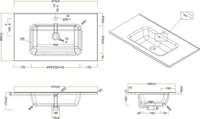 Тумба с умывальником BelBagno Etna-800-2C-SO-WO-P + BB800ETL