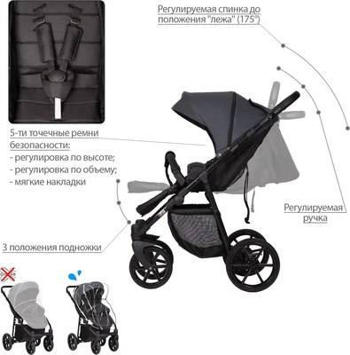 Детская универсальная коляска Kitelli Areo Pro 2 в 1