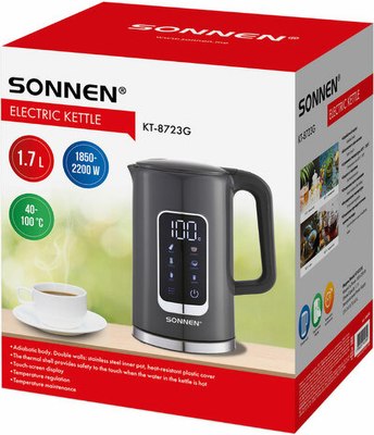 Электрочайник Sonnen KT-8723G / 454690 (серый)