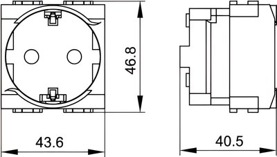 Розетка DKC Brava / 76482B