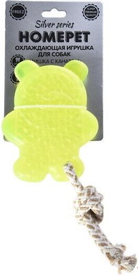 Игрушка для собак Homepet Silver Series мишка с канатом охлаждающий / 88407