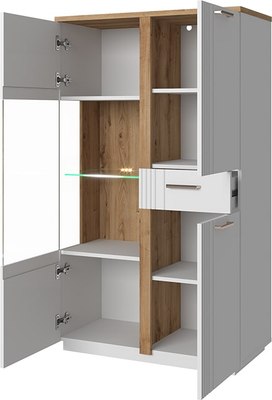 Шкаф с витриной Anrex Mateo 1V2D1S P