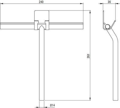 Скребок для душевой кабины Deante Silia Nero ADI N31K