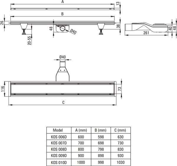 Трап для душа Deante KOS R07D