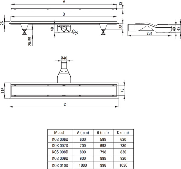 Трап для душа Deante KOS R08D
