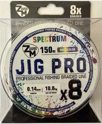 Леска плетеная ZanderMaster Jig Pro 8X Multicolor 0.14мм - фото