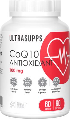 Коэнзим Ultrasupps Q10 Антиоксидант 100мг - фото