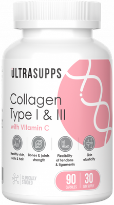 Пищевая добавка Ultrasupps Коллаген I и III типа - фото