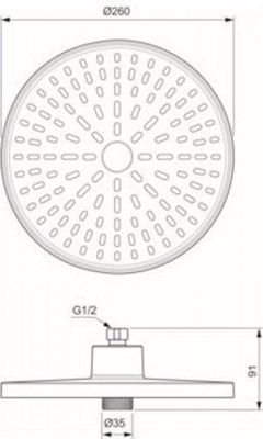 Лейка верхнего душа Ideal Standard BD581AA