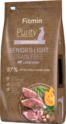Сухой корм для собак Fitmin Purity Rice Senior Light Venison Lamb - фото
