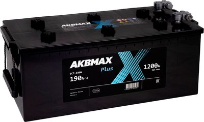 Автомобильный аккумулятор AKBMAX L Plus 190 под болт L8 (190 А/ч) - фото