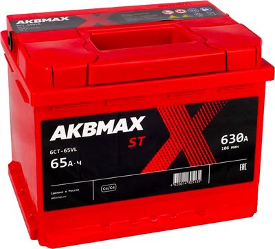 Автомобильный аккумулятор AKBMAX L ST 65L L2 - фото
