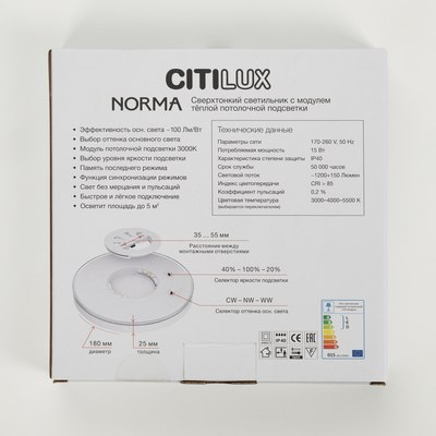 Потолочный светильник Citilux Norma CL748180