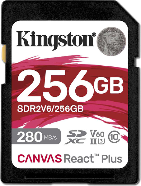 Карта памяти Kingston Canvas React Plus SDXC UHS-II 256GB (SDR2V6/256GB) - фото