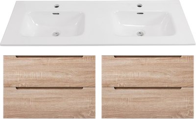 Тумба с умывальником BelBagno Etna-600-2C-SO-WO-P + BB1200-2-ETL - фото