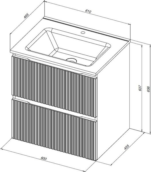 Тумба под умывальник Aquanet Джейн 60 Flat / 335427