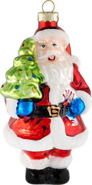 Елочная игрушка Волшебная страна Дед Мороз с елью / 108574 - фото