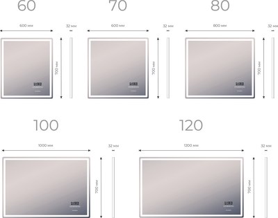 Зеркало Vigo Geometry Media Voice 1000