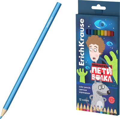 Набор цветных карандашей Erich Krause Приключения Пети и Волка / 61061
