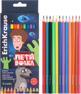 Набор цветных карандашей Erich Krause Приключения Пети и Волка / 61061