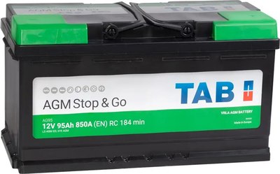 Автомобильный аккумулятор TAB AGM R + 95R L5 - фото