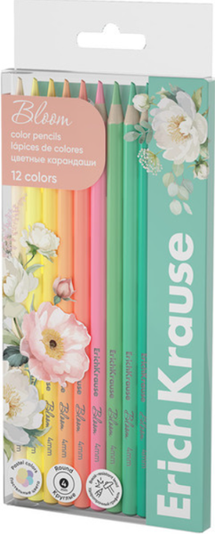 Набор цветных карандашей Erich Krause Pastel Bloom / 61821 - фото