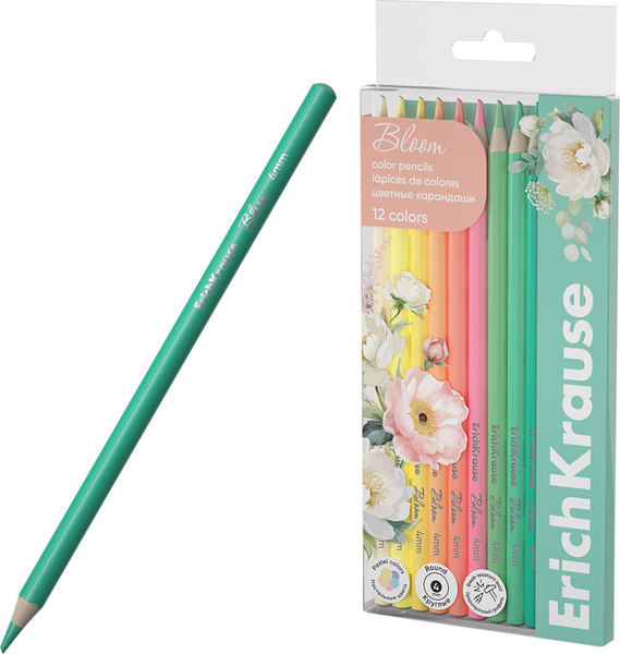 Набор цветных карандашей Erich Krause Pastel Bloom / 61821