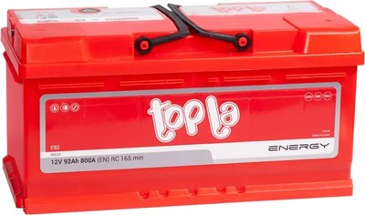 Автомобильный аккумулятор Topla Energy R+ 92RS L5 низкий - фото