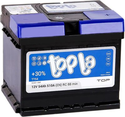 Автомобильный аккумулятор Topla R+ Top 54R L1 низкий - фото