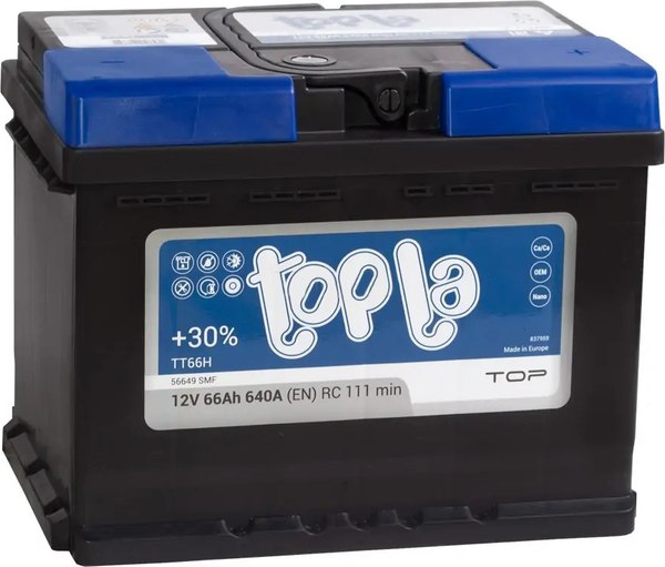 Автомобильный аккумулятор Topla R+ Top 66R L2 - фото