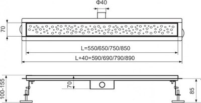 Трап для душа Tim BAD466002BK