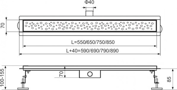 Трап для душа Tim BAD476002GY