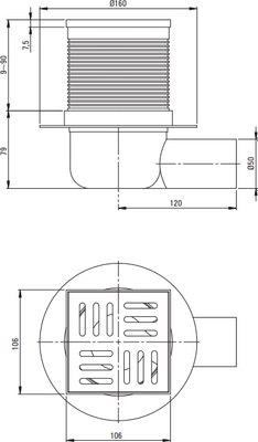 Трап для душа Deante KOS 001C