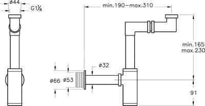 Сифон VitrA A45133
