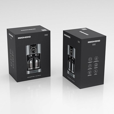 Капельная кофеварка Redmond CM708 (черный/серый)