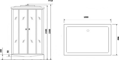 Душевая кабина Niagara NG-7714W 100x90х215