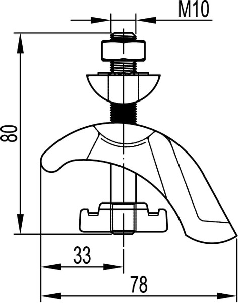 Струбцина DKC Закрывающая М10 / CM301001