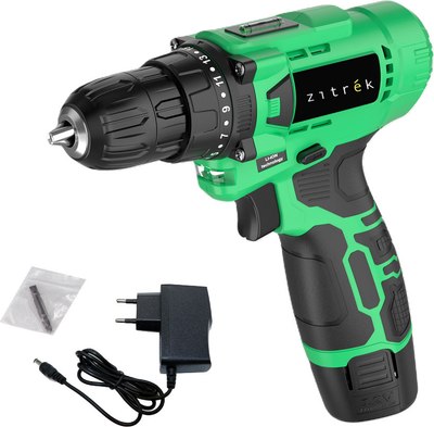 Аккумуляторная дрель-шуруповерт Zitrek Green Li Plus / 083-1021