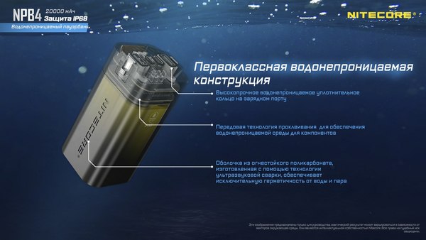 Портативное зарядное устройство Nitecore NPB4