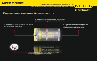 Аккумулятор Nitecore NL166