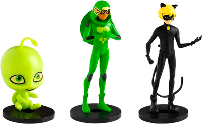 Набор фигурок коллекционных Miraculous Леди Баг и Супер Кот. Вайзз, Суперкот, Карапас / MLB2021-D - фото