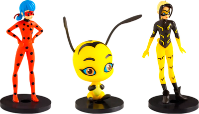 Набор фигурок коллекционных Miraculous Леди Баг и Супер Кот. Ледибаг, Леди Пчела, Поллен / MLB2021-A - фото