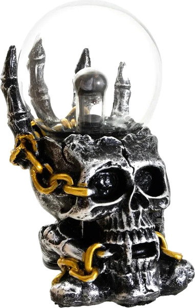 Декоративное освещение Risalux Плазменный шар Череп с цепью 1379705 - фото