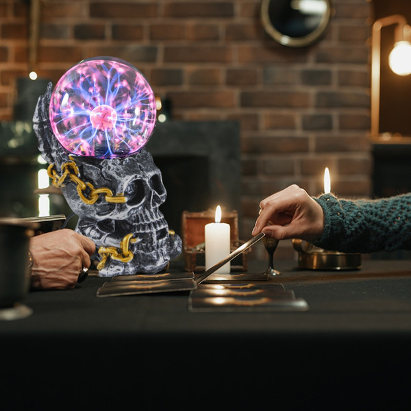 Декоративное освещение Risalux Плазменный шар Череп с цепью 1379705