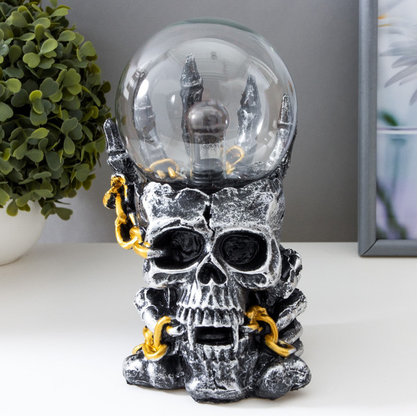 Декоративное освещение Risalux Плазменный шар Череп с цепью 1379705